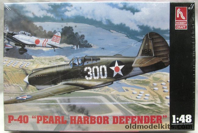 Hobby Craft 1/48 P-40 Pearl Harbor Defender - 78th PS 18th PG Bellows Field December 1941 / 78th PS 18th FG Hawaii August 1941 / 14th PW Wheeler Field Hawaiian Interceptor Command January 1942 / 17th PS 24th PG Philippines December 1941, HC1450 plastic model kit